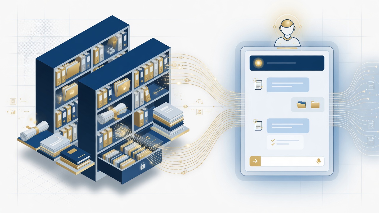 Company knowledge library feeding company-specific AI through retrieval
